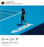 Screengrab from Coco Gauff's Instagram @cocogauff